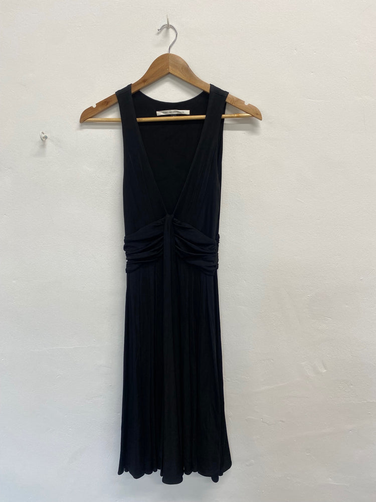 Amazing Diane Von Furstenberg Midi Dress UK6 Black formal party FK116