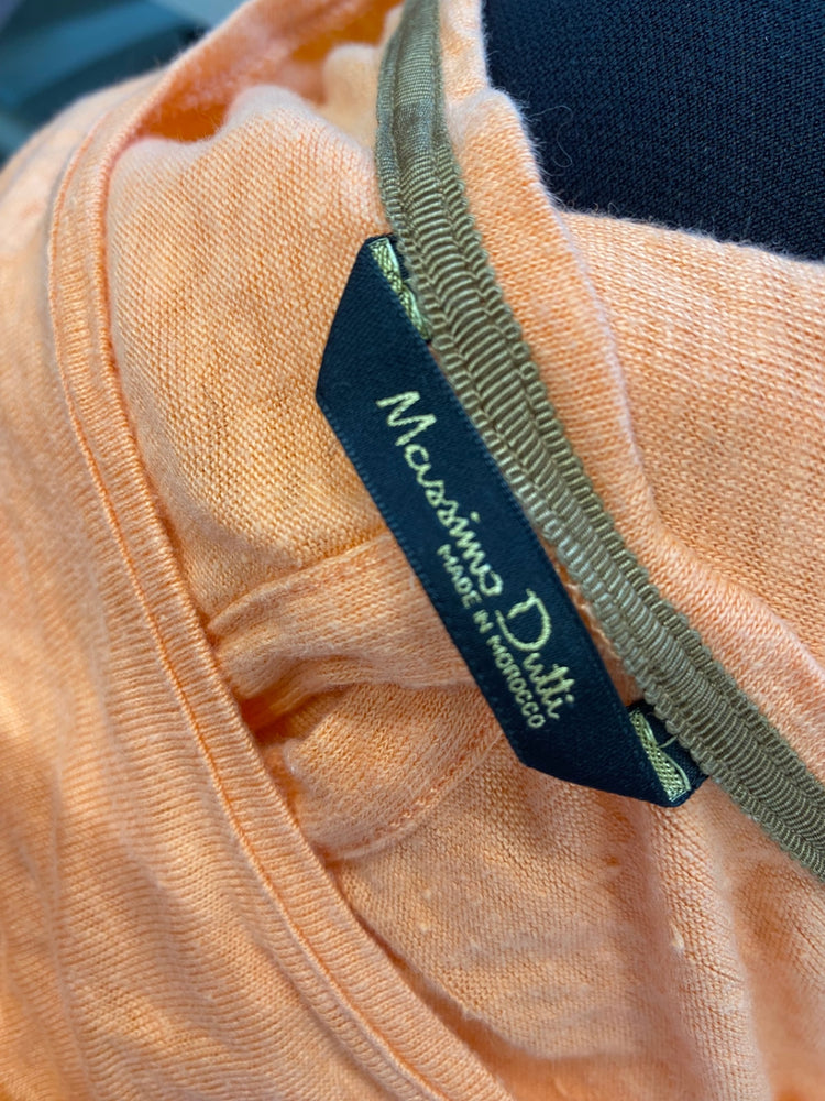 Amazing Massimo Dutti Long Sleeve Top UK L Orange summer vibe FK116