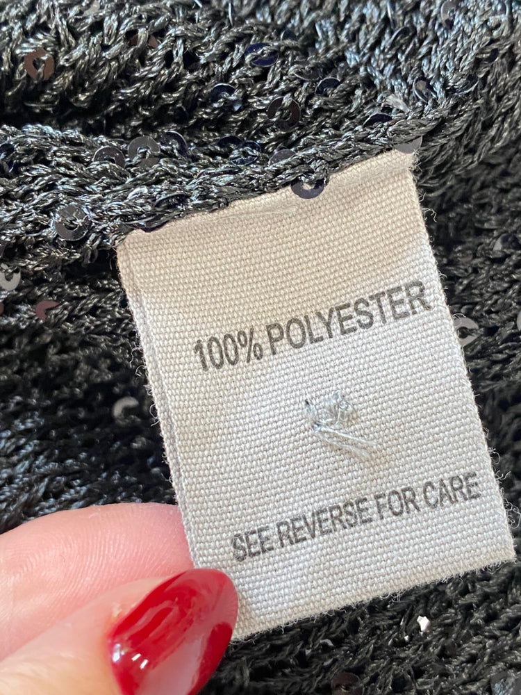 Amazing JIGSAW Cardigan UK M Black sequin girls night FK116