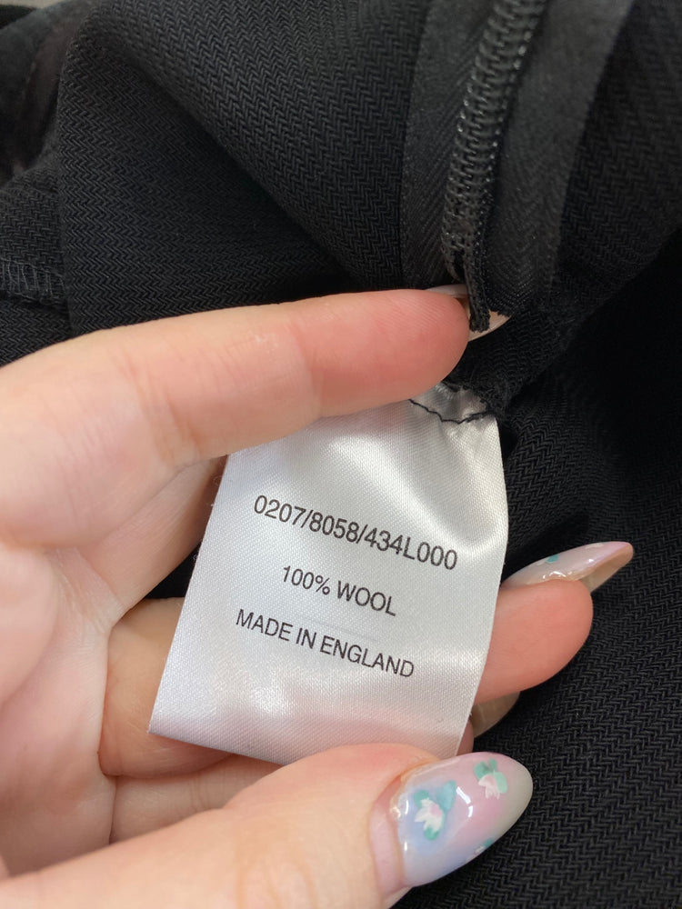 Amazing Hobbs Wide Leg Wool Trousers UK12 Black FK116