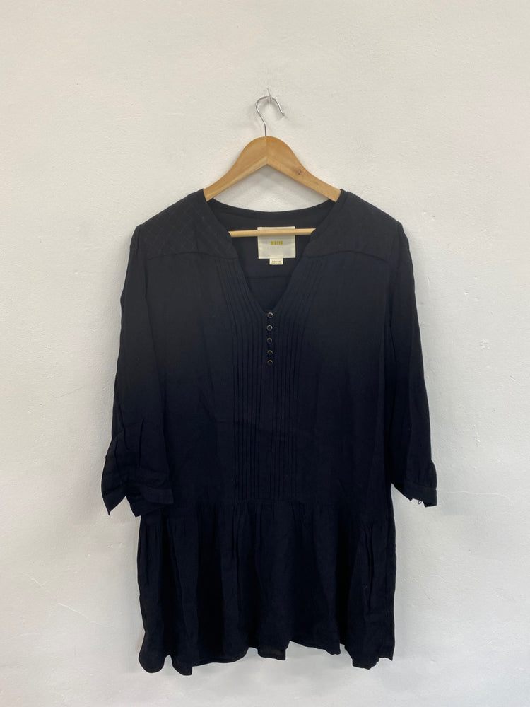 Amazing Maeve Semi Sheer Mini Dress UK M Black FK116