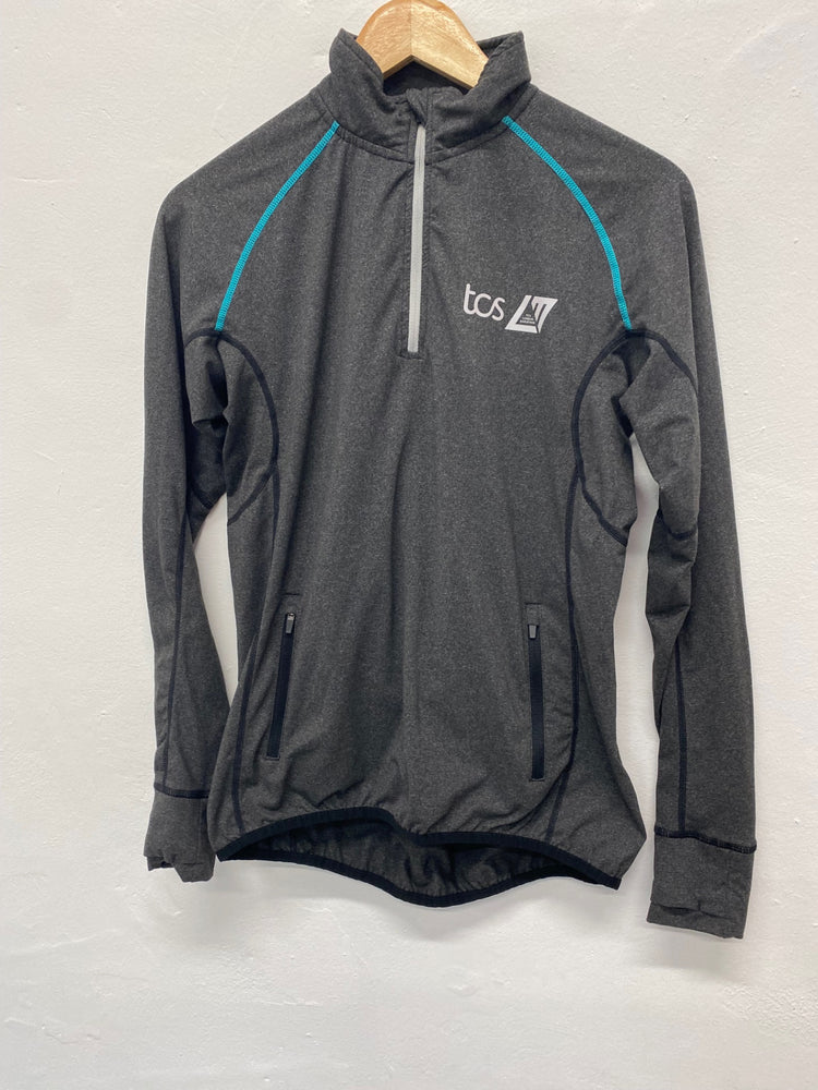 Amazing TCS Sports top UkM Dark Gray Team Trim London Marathon Uk12 FK116