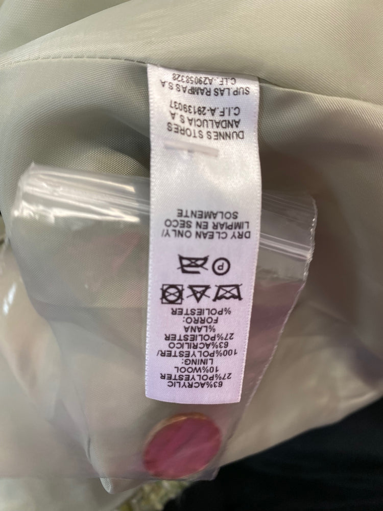 Fabulous SAVIDA boucle tweed Blazer Uk8 Green Mix with peach now country chic FK116