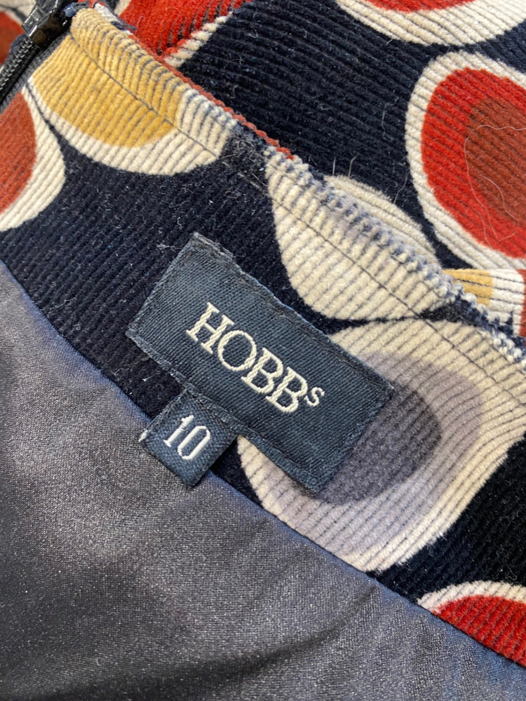 Amazing Hobbs Skirt UK10 Brown geometric cord funky FK116