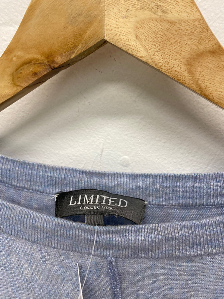 Amazing Phase Eight Sweater UK12 Light Gray & blue Cashmere blend AF003