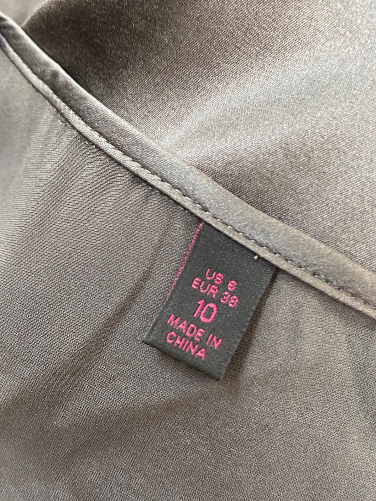 Amazing Thomas pink Top UK10 Dark Grey blouse silk AF003