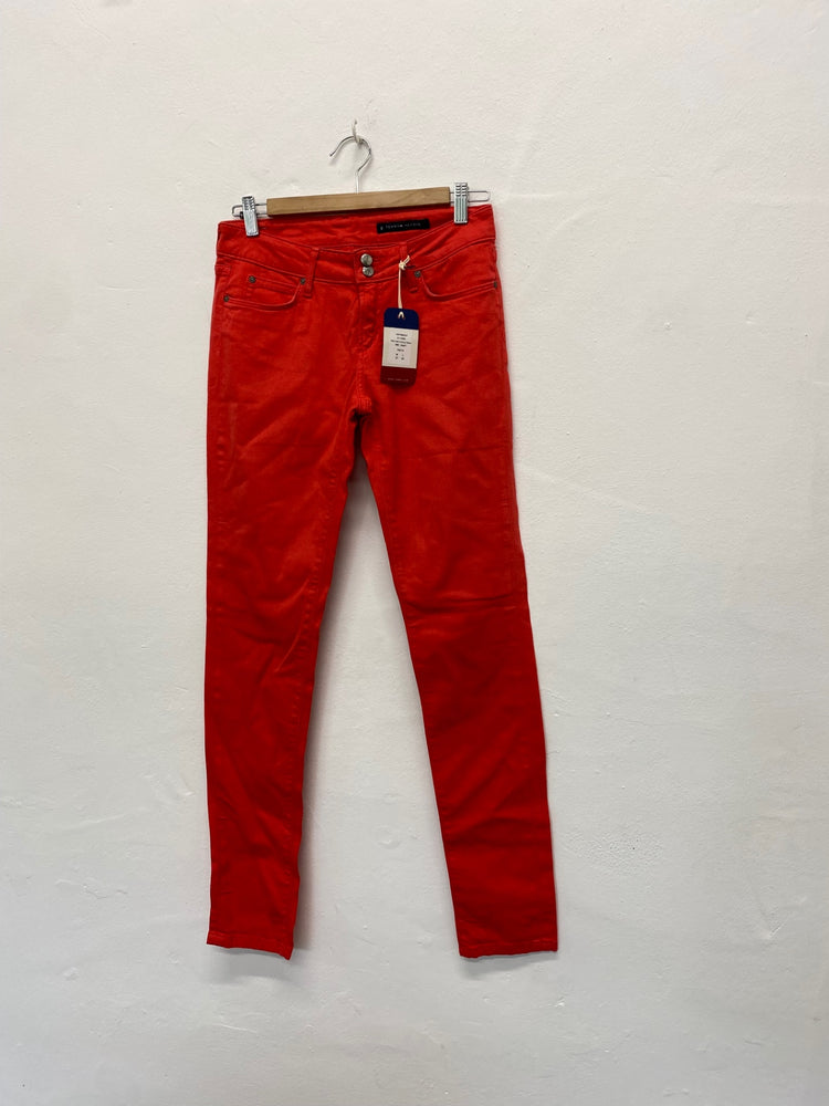 Amazing Tommy Hilfiger mid rise Skinny Nora jeans W27” Coral Red AF003