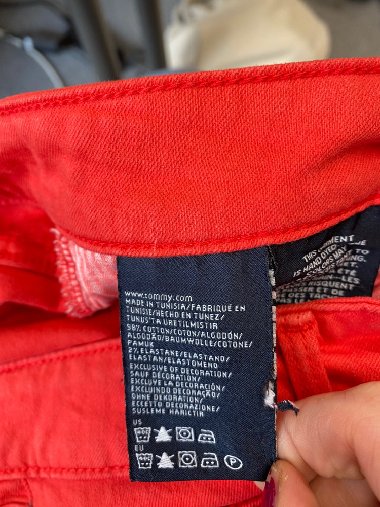 Amazing Tommy Hilfiger mid rise Skinny Nora jeans W27” Coral Red AF003