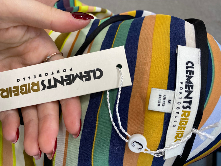 Amazing Clements Ribeiro Blouse UK M stripe AF003