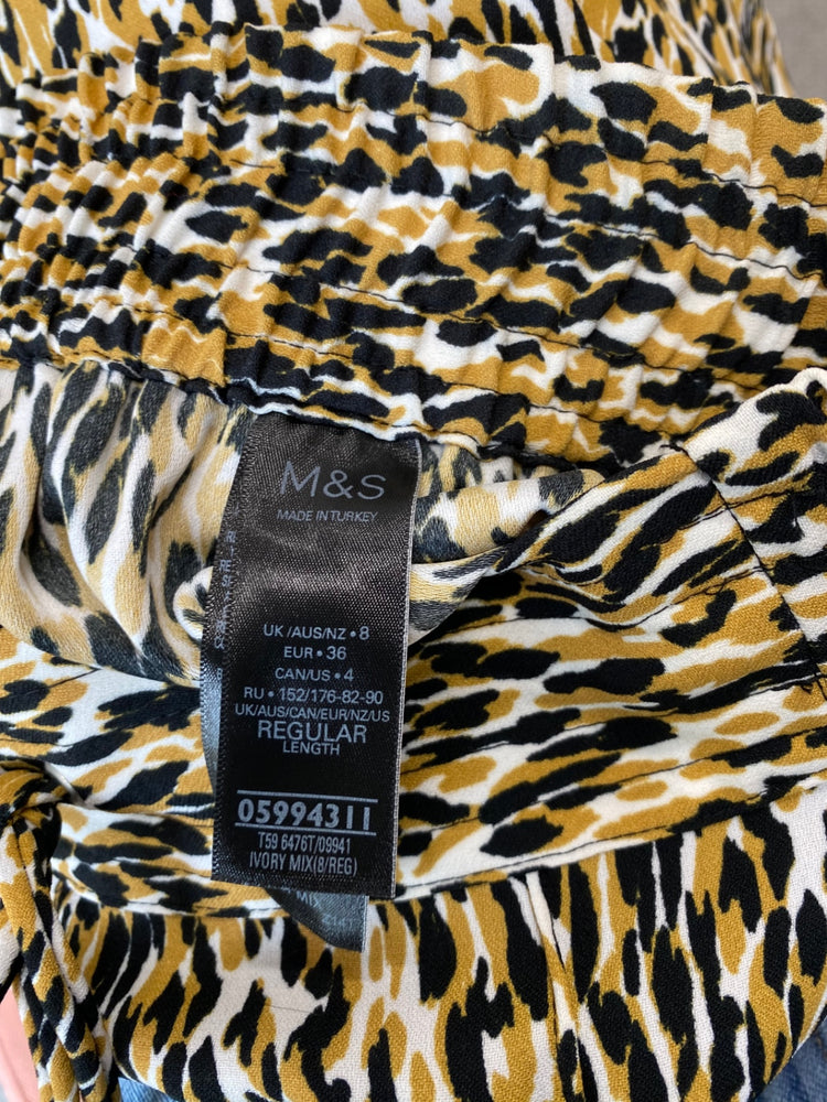 Amazing M&S Collection Loose Pants Uk8 Leopard Print Palazzo pants AF003