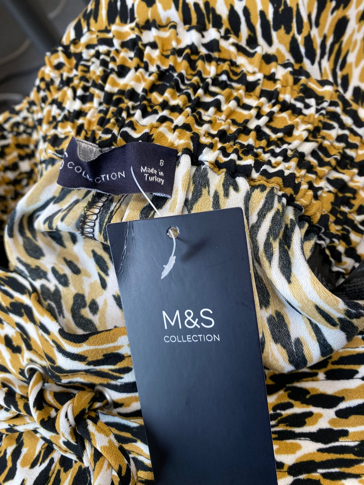 Amazing M&S Collection Loose Pants Uk8 Leopard Print Palazzo pants AF003