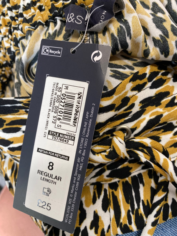 Amazing M&S Collection Loose Pants Uk8 Leopard Print Palazzo pants AF003
