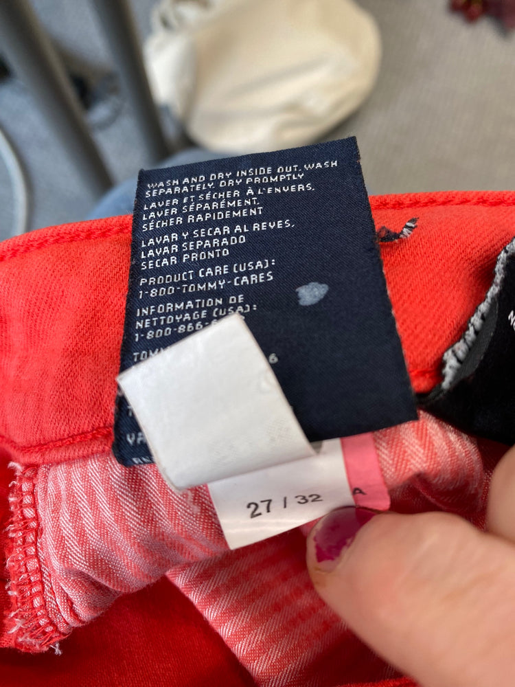 Amazing Tommy Hilfiger mid rise Skinny Nora jeans W27” Coral Red AF003