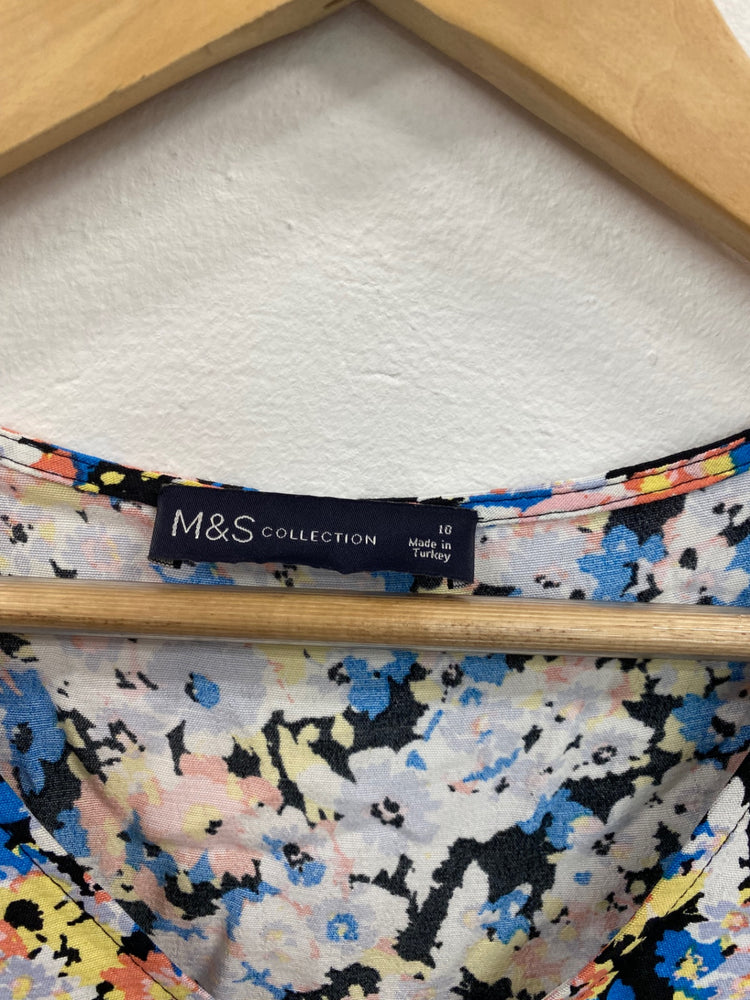 Amazing M&S Ditsy Floral Midaxi Dress UK10 AF003