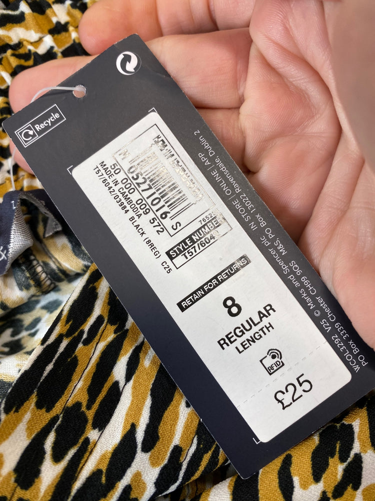 Amazing M&S Collection Loose Pants Uk8 Leopard Print Palazzo pants AF003