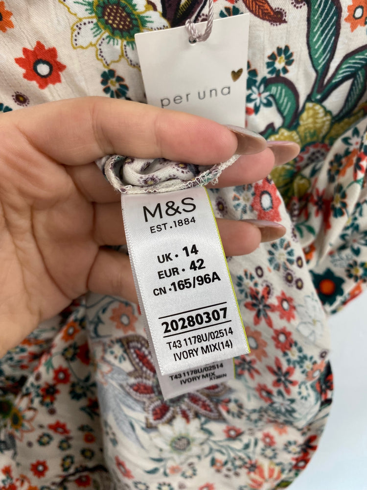 Amazing Per Una Multicolour Floral Blouse UK14 AF003