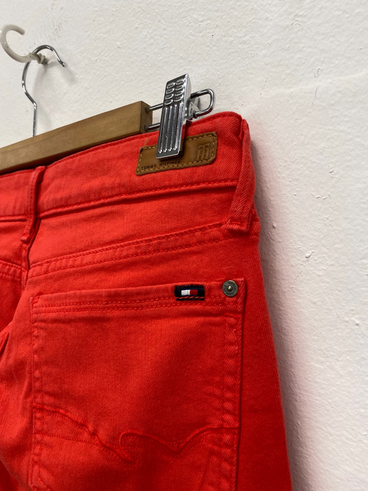 Amazing Tommy Hilfiger mid rise Skinny Nora jeans W27” Coral Red AF003