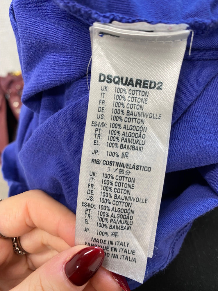 Amazing Dsquared2 T-Shirt Age 12 Blue printed BB001