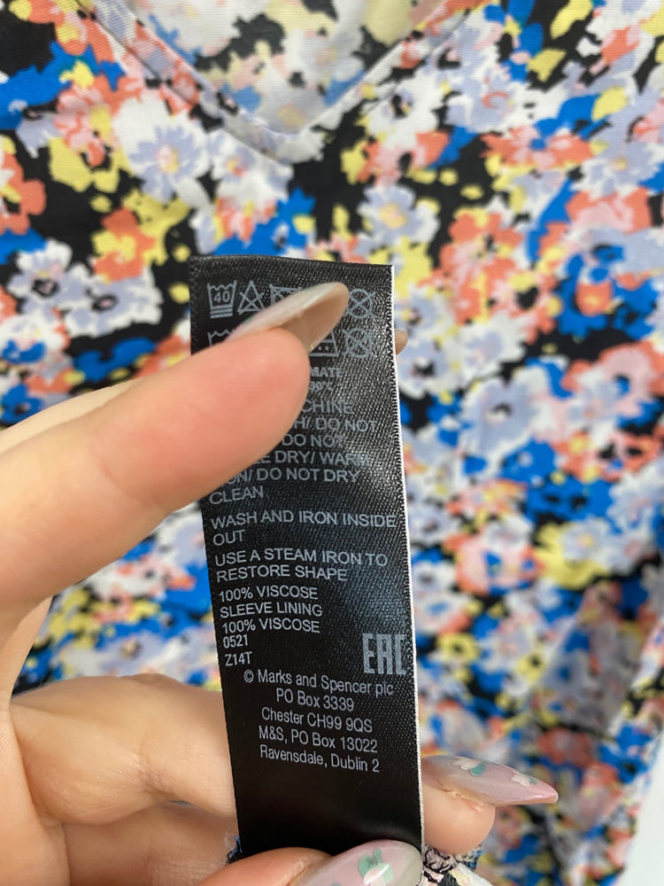 Amazing M&S Ditsy Floral Midaxi Dress UK10 AF003