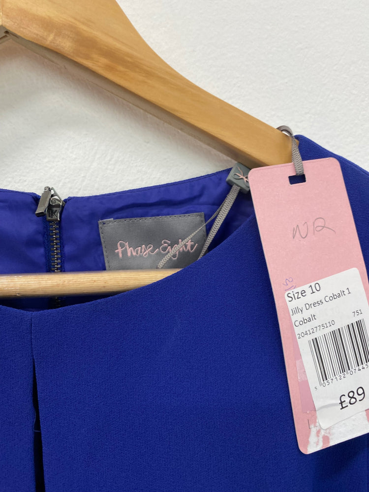 Amazing Phase Eight Jilly Dress UK10 Cobalt Blue HT149