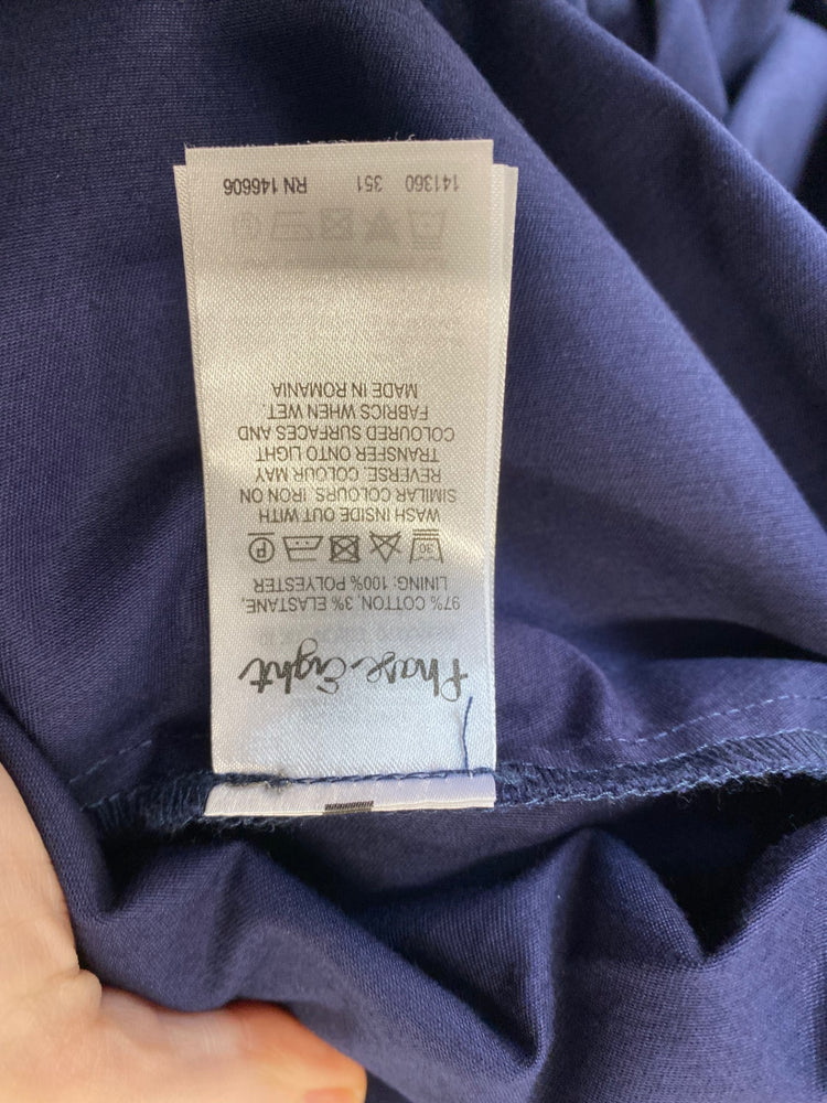 Amazing Phase Eight Taylor Tie Dress UK10 Navy blue new HL149