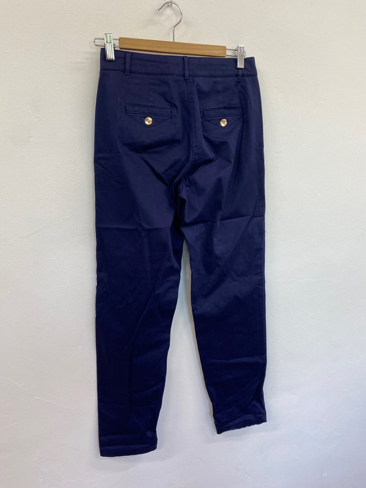 Amazing Marks & Spencers Cropped trousers Uk8 Navy Blue per Una Classic HT149