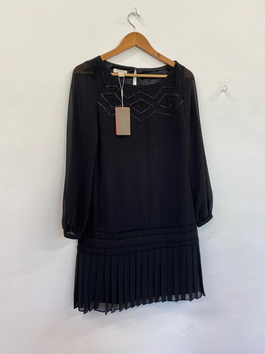 Amazing Monsoon flapper 1920’s evening party occasion dress Uk8 Black New HT149