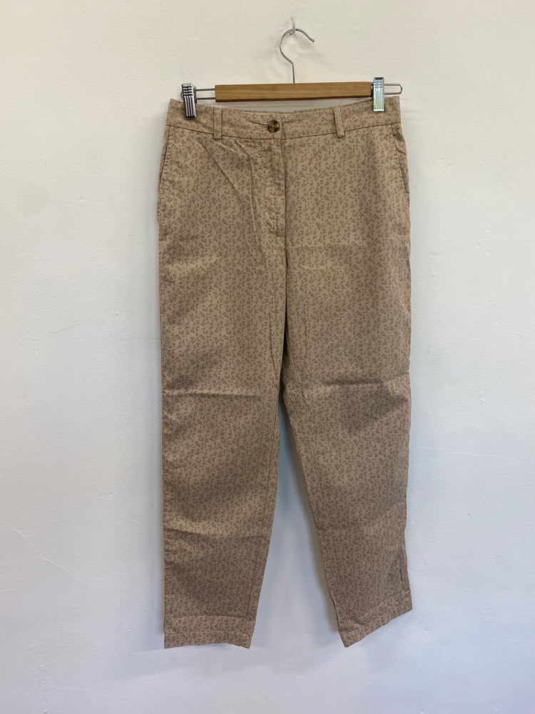 Amazing M&S Collection Cropped trousers UK8 Short Beige floral cropped HT149