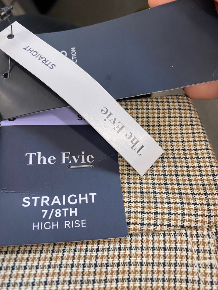 Amazing M&S The Evie Trousers Uk8 Beige Tweed 7/8th rise HT149