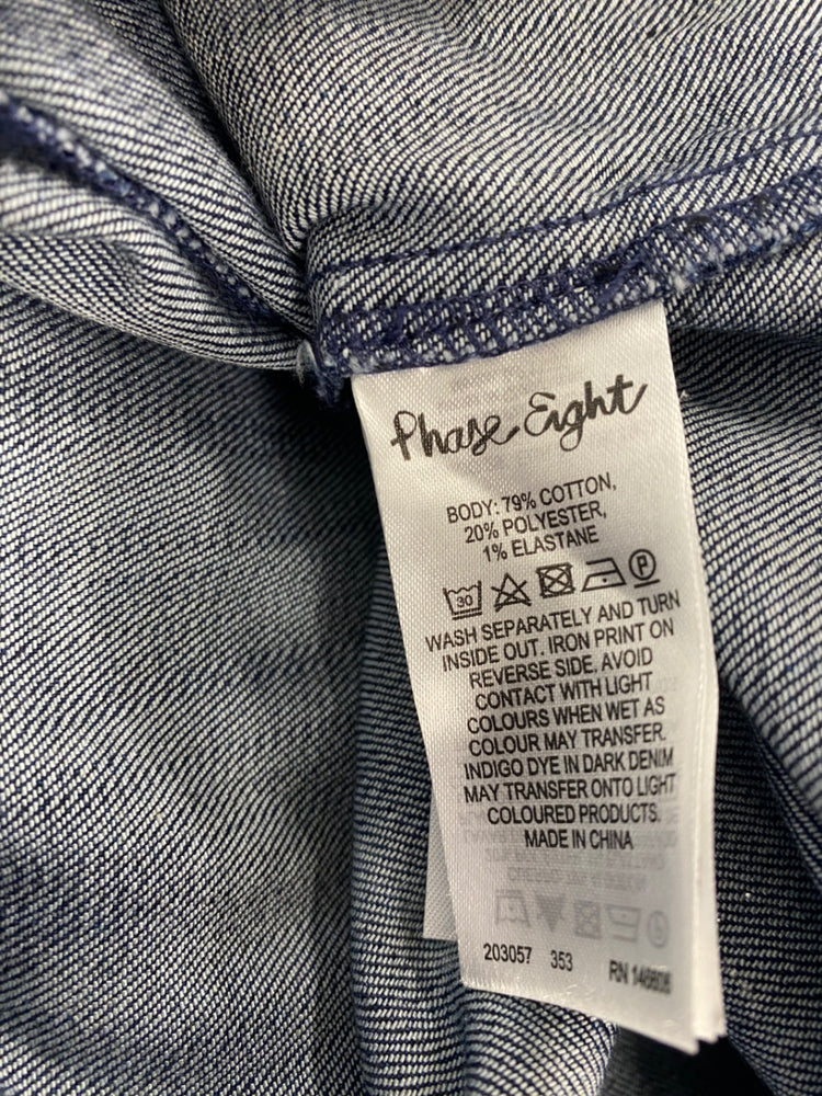 Amazing Phase Eight flora denim shirt Dress Uk8 Blue Western vibes HT149