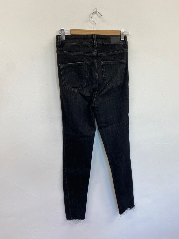 Amazing Marks & Spencer The Ivy Jeans Uk8 Black distressed raw edge HT149