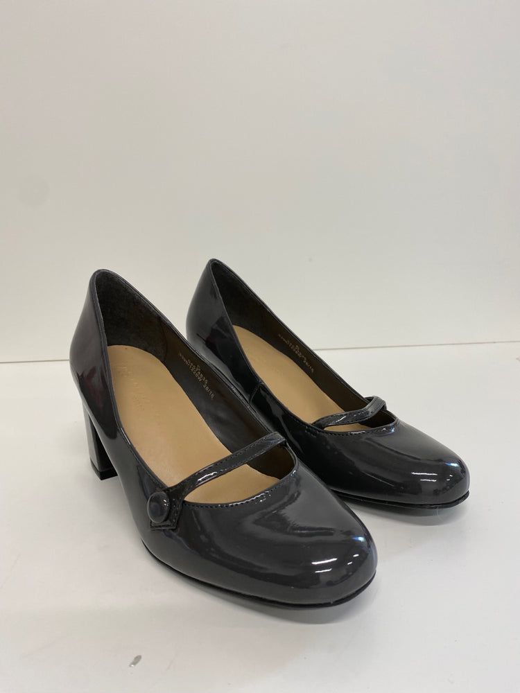 Amazing M&S Collection Mary Jane Court Shoes UK5 Grey Patent HL149