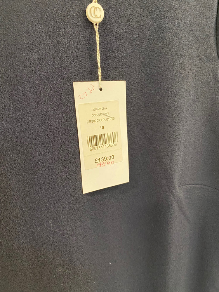 Amazing Country Casuals broderie formal Dress UK10 Navy Occasion events HB149