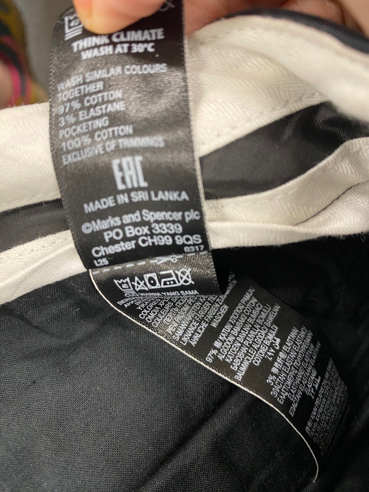 Amazing Autograph tuxedo Crop Trousers Uk8 Short Black TB149