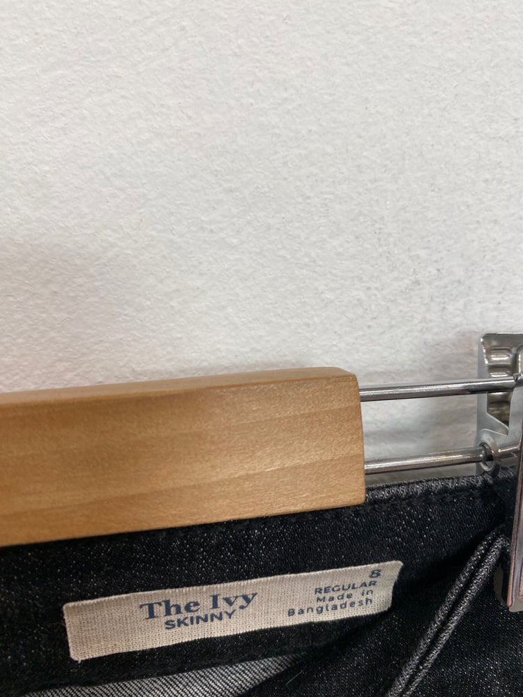 Amazing Marks & Spencer The Ivy Jeans Uk8 Black distressed raw edge HT149