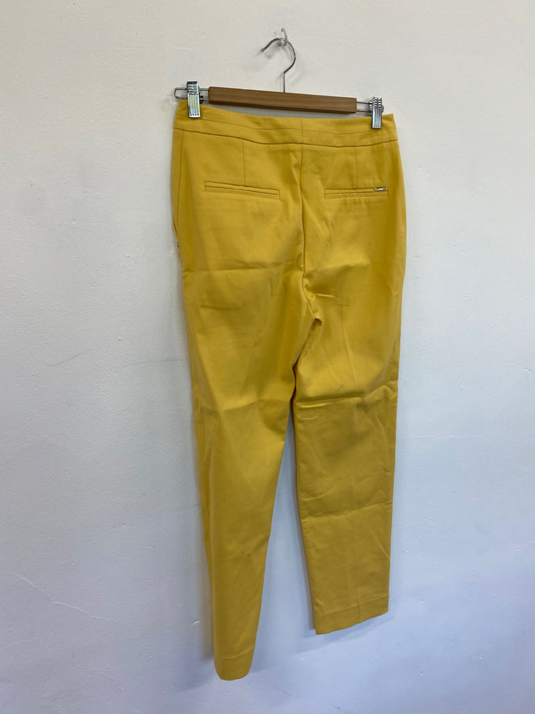 Amazing Marks & Spencers Cropped trousers Uk8 Yellow Per Una classics HT149