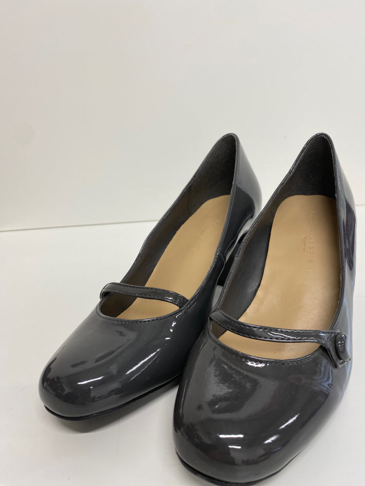 Amazing M&S Collection Mary Jane Court Shoes UK5 Grey Patent HL149