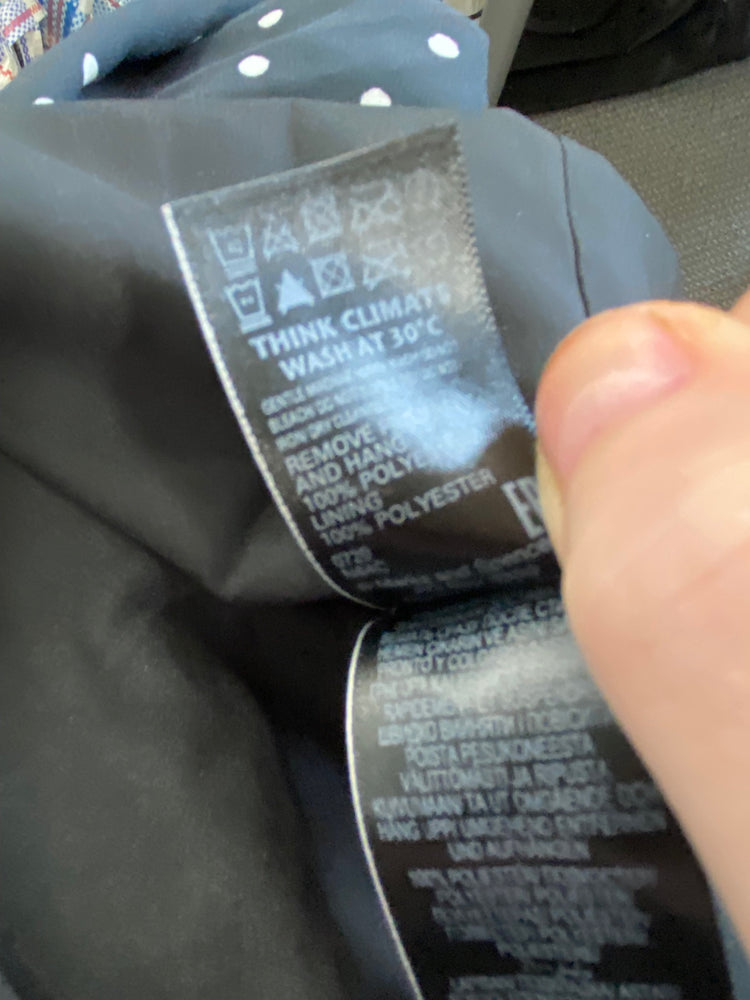 Amazing Marks & Spencers spotted pleated Midi Skirt Uk8 Black & white HT149