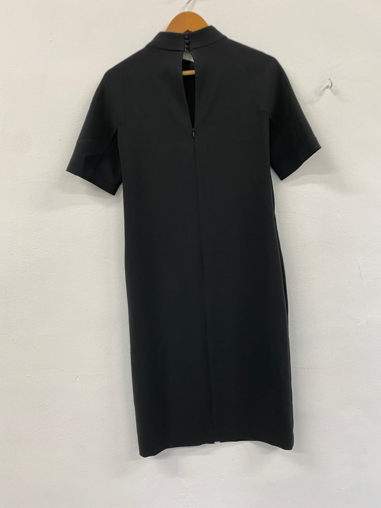 Amazing Marks & Spencers oriental Dress UK8 Black Midi HT149