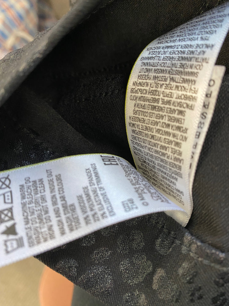 Amazing Marks & Spencers Animal Print metallic Jeggings UK6 Black HT149