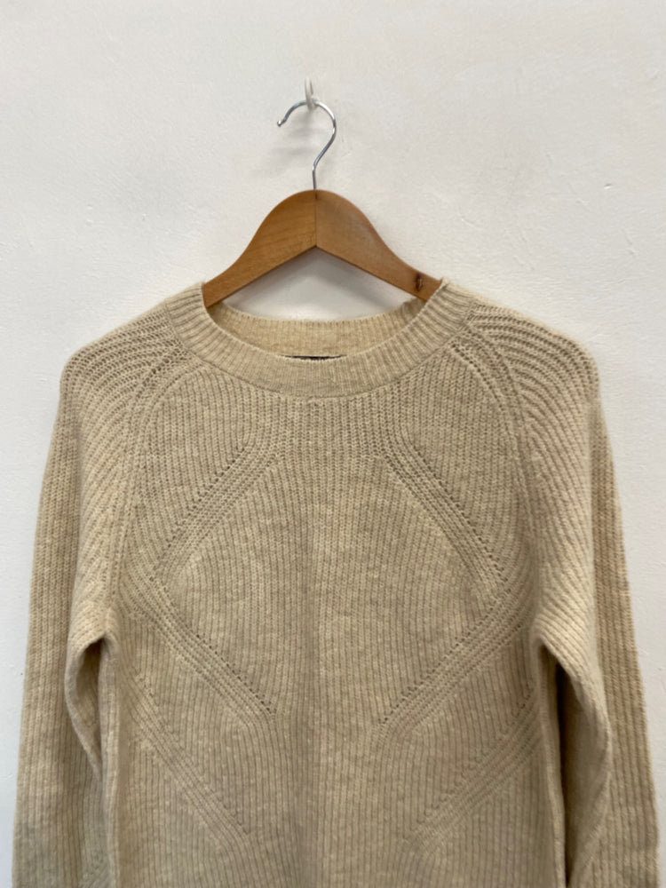 Amazing Marks & Spencers Jumper Dress UK S Beige longline jumper HT159
