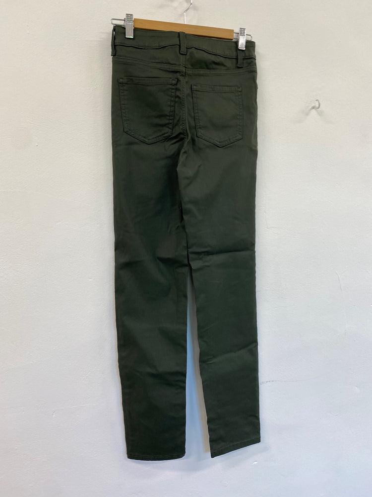 Amazing Marks & Spencers straight Jeans Uk8 Green Coated HT149