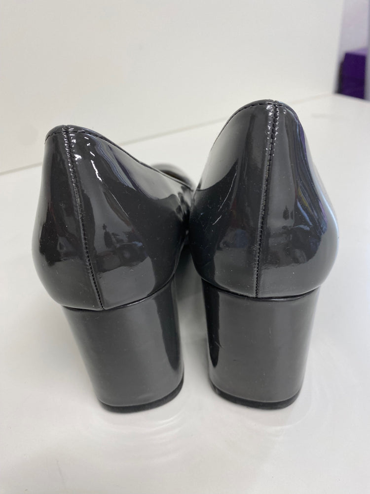 Amazing M&S Collection Mary Jane Court Shoes UK5 Grey Patent HL149