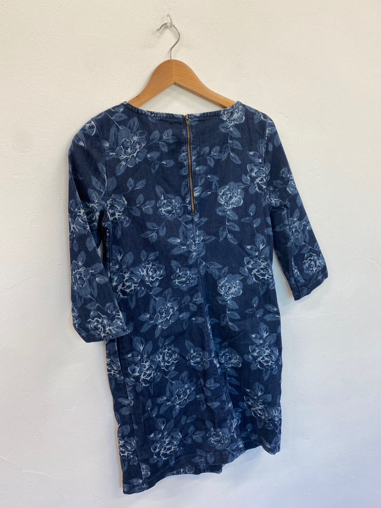 Amazing Phase Eight flora denim shirt Dress Uk8 Blue Western vibes HT149