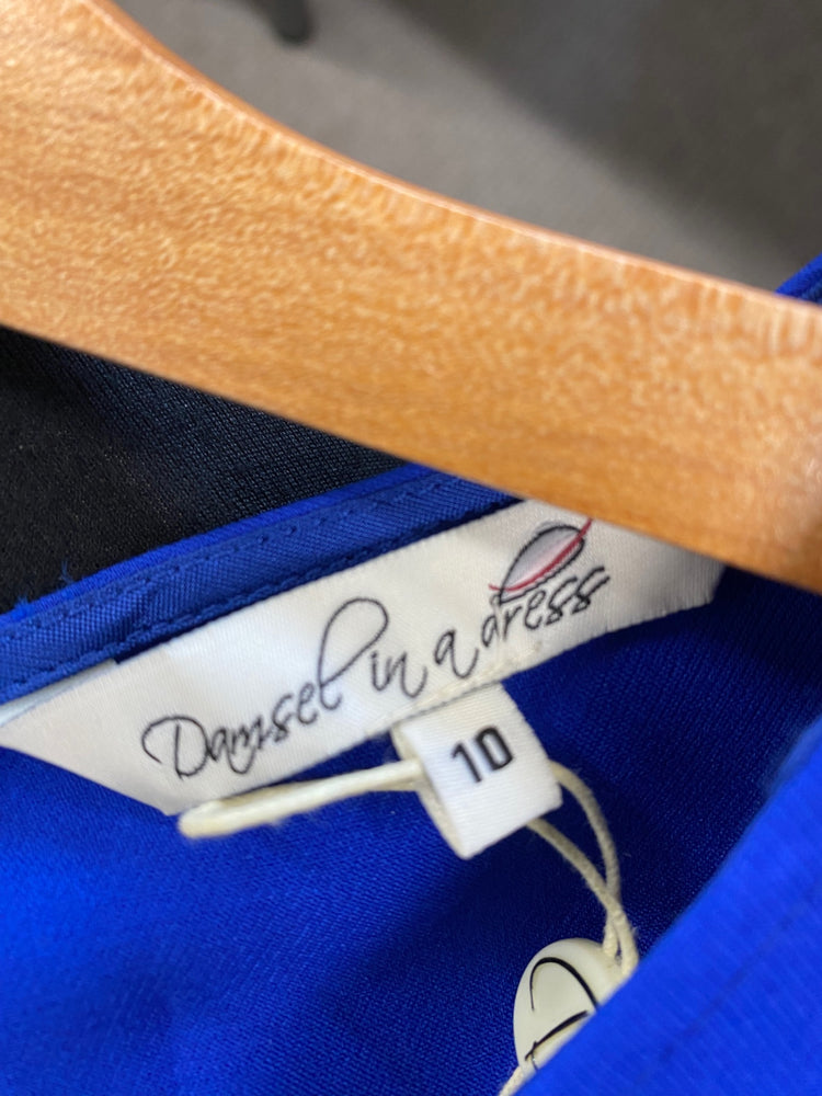 Amazing Damsel in a dress Dress UK10 Cobalt Blue Broderie detail HL149