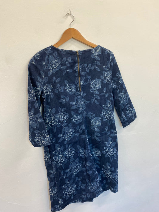 Amazing Phase Eight flora denim shirt Dress Uk8 Blue Western vibes HT149