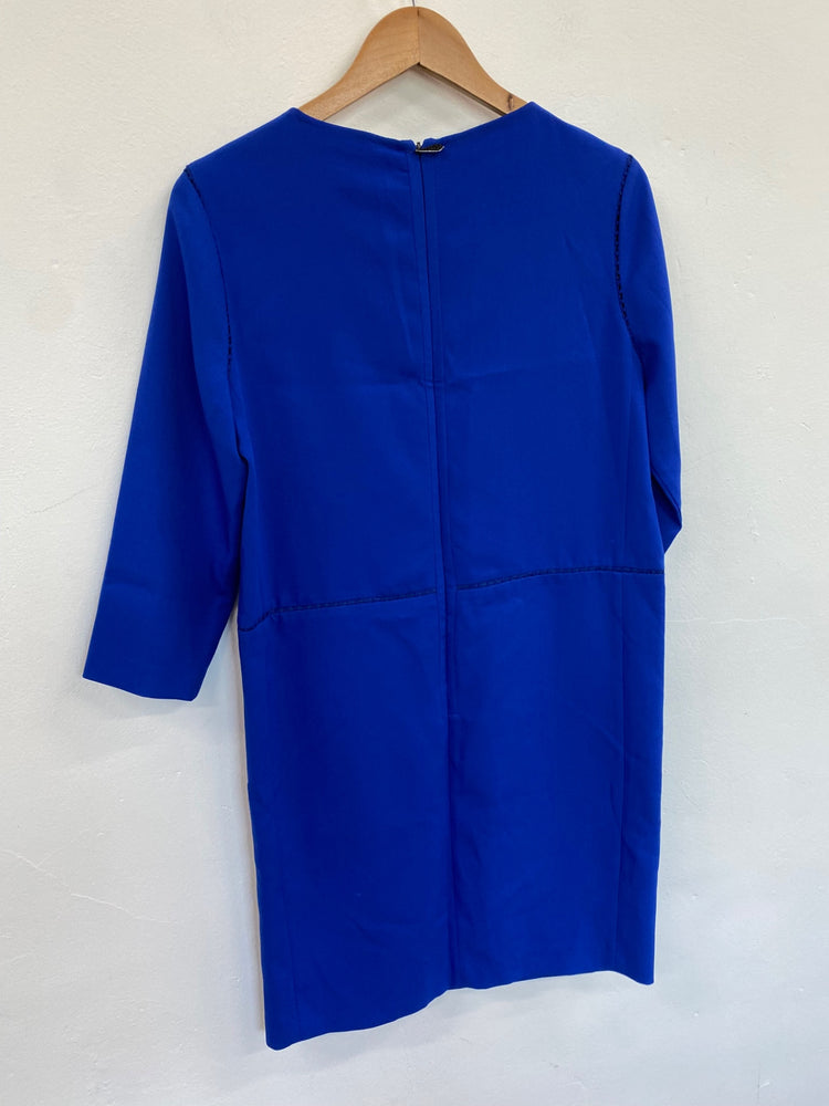 Amazing Damsel in a dress Dress UK10 Cobalt Blue Broderie detail HL149