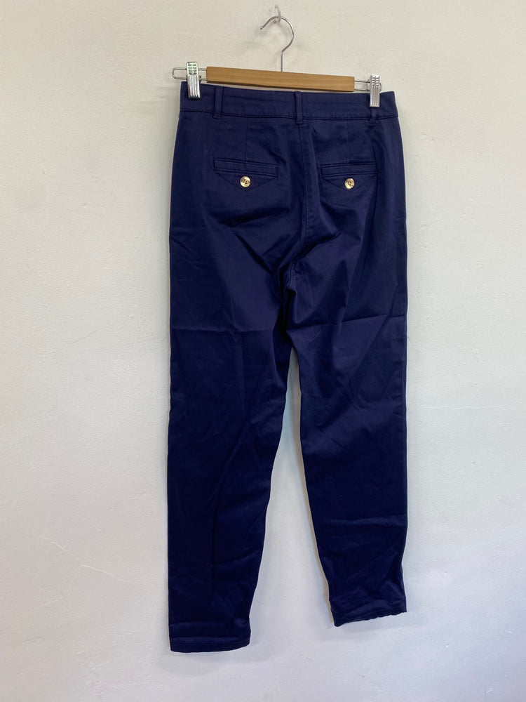 Amazing Marks & Spencers Cropped trousers Uk8 Navy Blue per Una Classic HT149