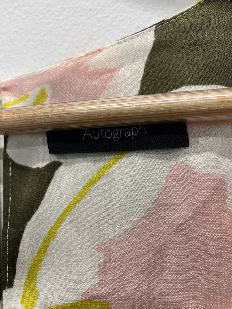 Amazing Autograph kimono belted Blouse UK10 Multicolour Oriental vibe HL149