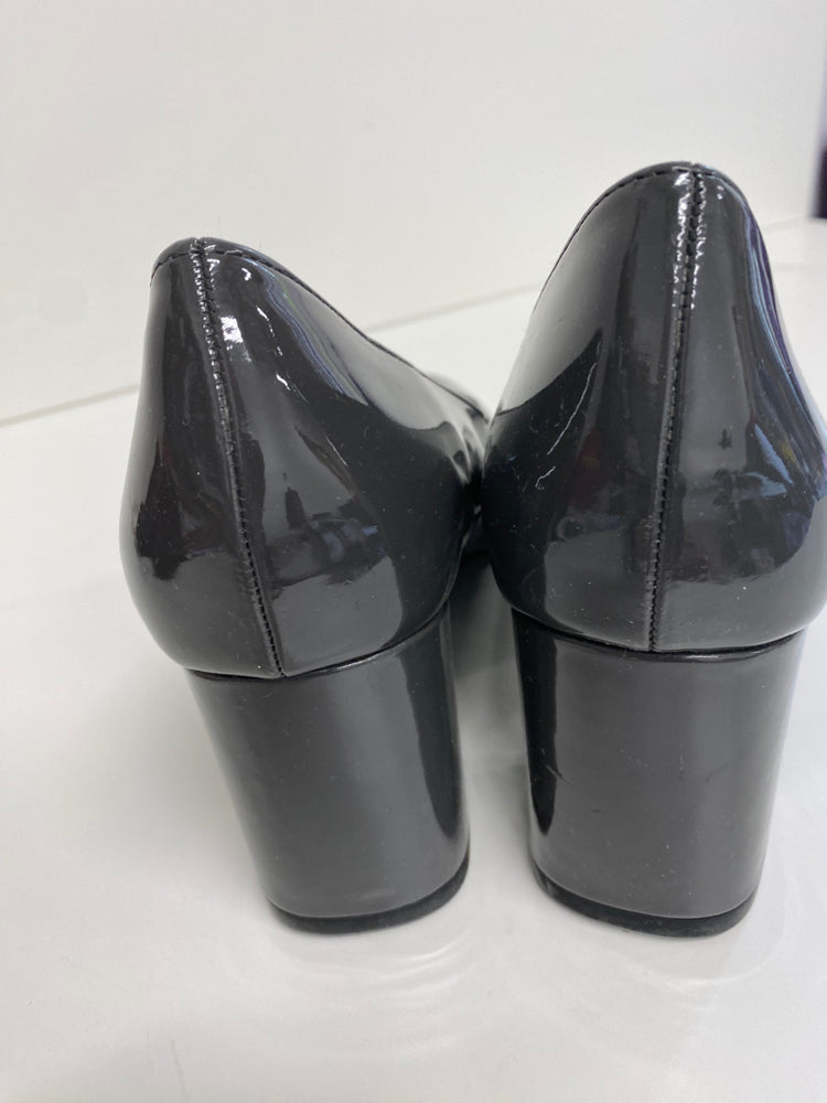 Amazing M&S Collection Mary Jane Court Shoes UK5 Grey Patent HL149